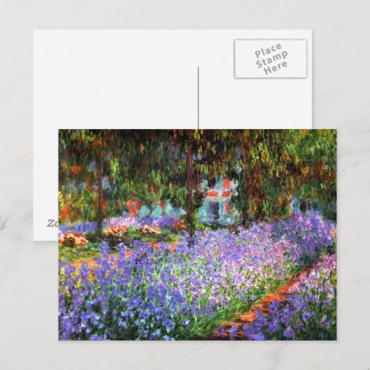 Claude Monet The Artist's Garden in Giverny Briefkaart (Voorkant / Achterkant)