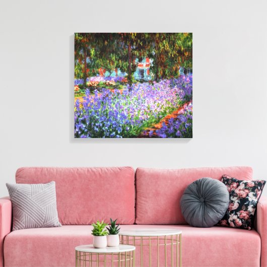 Claude Monet The Artist's Garden in Giverny Canvas Afdruk (Insitu (Woonkamer))