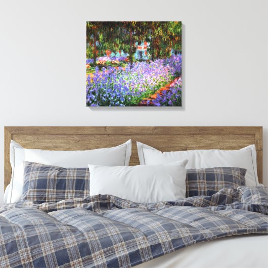 Claude Monet The Artist's Garden in Giverny Canvas Afdruk (Insitu (Slaapkamer))
