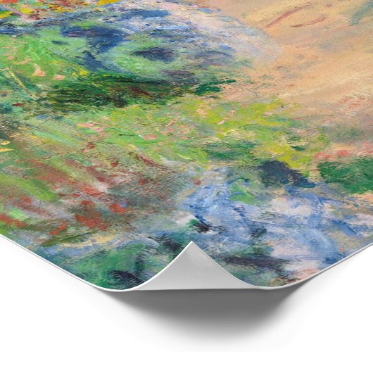 Claude Monet The Artists Garden Sunflower Old Art Poster (Hoek)