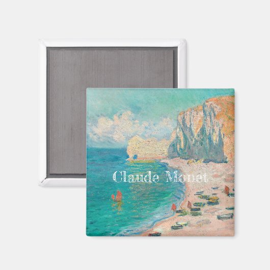 Claude Monet The Beach en de Falaise d'Amont Magneet (Voorkant / Achterkant)