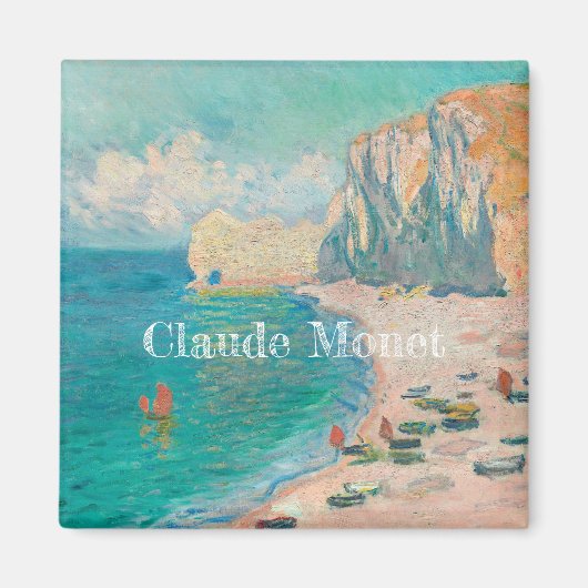 Claude Monet The Beach en de Falaise d'Amont Magneet (Voorkant)