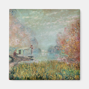 Claude Monet The Boat Studio on the Seine, 1875 Magneet