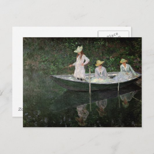 Claude Monet | The Boat te Giverny, c.1887 Briefkaart (Voorkant / Achterkant)