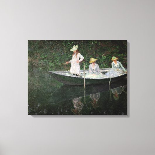 Claude Monet | The Boat te Giverny, c.1887 Canvas Afdruk (Voorkant)