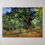 Claude Monet The Bodmer Oak, Fontainebleau Forest Poster<br><div class="desc">Een eikenboom in het bos van Fontainebleau,  zoals geschilderd door Claude Monet.</div>