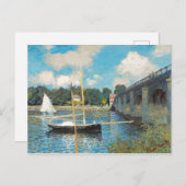 Claude Monet The Bridge te Argenteuil (1874) Briefkaart (Voorkant / Achterkant)