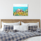 Claude Monet The Cabin te Saint-Adresse Fine Art Canvas Afdruk (Insitu (Slaapkamer))