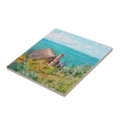Claude Monet The Cabin te Saint-Adresse Fine Art Tegeltje (Zijkant)