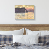 Claude Monet – The Cliff Étretat – Sunset – 1883 Canvas Afdruk (Insitu (Slaapkamer))