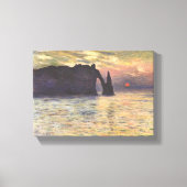 Claude Monet – The Cliff Étretat – Sunset – 1883 Canvas Afdruk (Voorkant)