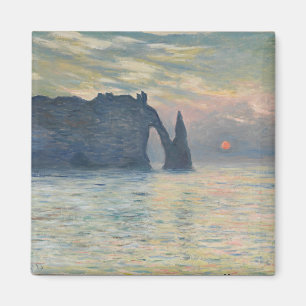 Claude Monet - The Cliff, Étretat, Sunset Magneet