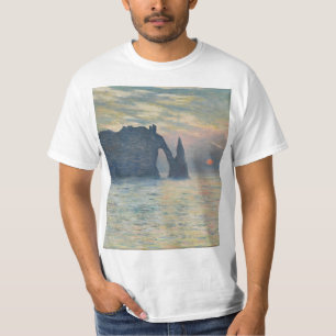 Claude Monet - The Cliff, Étretat, Sunset T-shirt