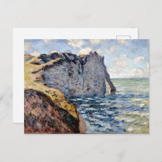 Claude Monet The Cliff of Aval, Etrétat Briefkaart (Voorkant / Achterkant)