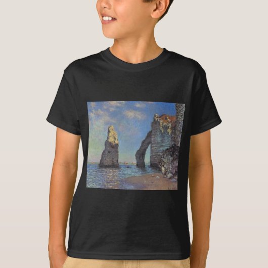 Claude Monet - The Cliffs at Etretat 1885 T-shirt (Voorkant)