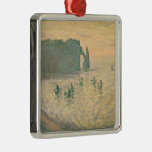Claude Monet | The Cliffs at Etretat, 1886 Metalen Ornament (Rechts)