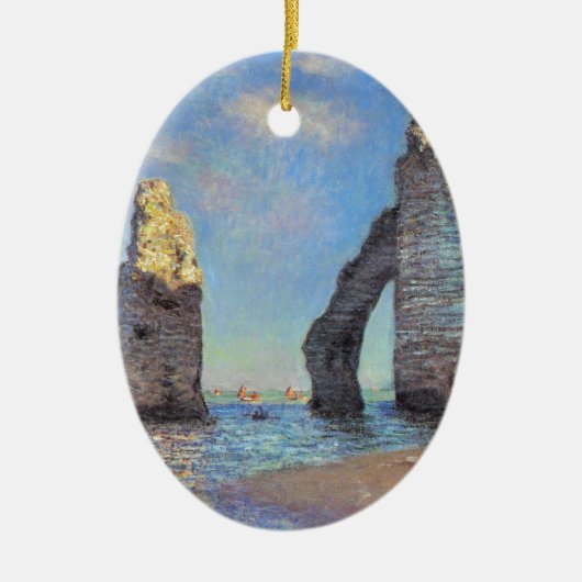 Claude Monet // The Cliffs at Etretat Keramisch Ornament (Voorkant)