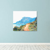 Claude Monet The Corniche bij Monaco Canvas Afdruk (Insitu (Houten vloer))