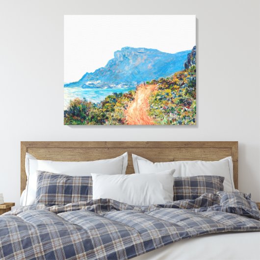 Claude Monet The Corniche bij Monaco Canvas Afdruk (Insitu (Slaapkamer))