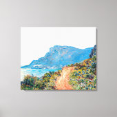 Claude Monet The Corniche bij Monaco Canvas Afdruk (Voorkant)