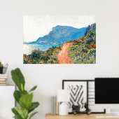 Claude Monet The Corniche bij Monaco Poster (Thuiskantoor)