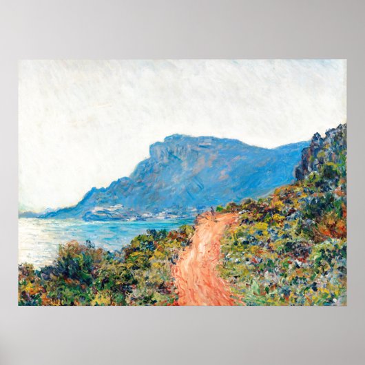 Claude Monet The Corniche bij Monaco Poster (Voorkant)