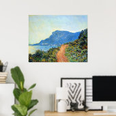 Claude Monet, The Corniche of Monaco, Poster (Thuiskantoor)