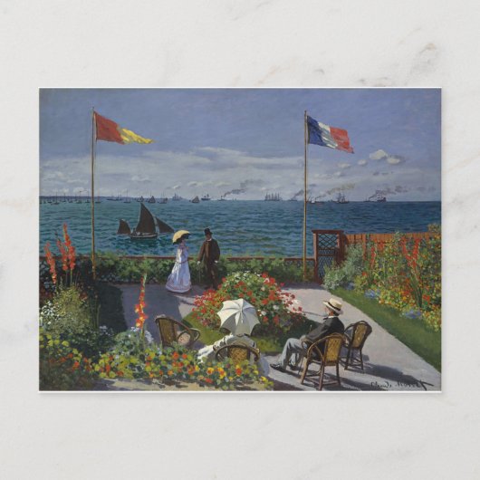 Claude Monet - The Garden at Sainte Adresse Art Briefkaart (Voorkant)