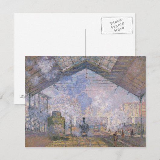 Claude Monet| The Gare St. Lazare, 1877 Briefkaart (Voorkant / Achterkant)