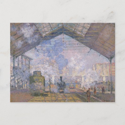 Claude Monet| The Gare St. Lazare, 1877 Briefkaart (Voorkant)