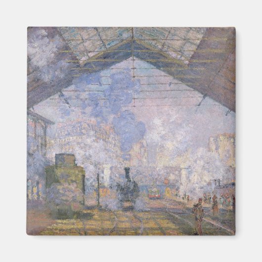Claude Monet | The Gare St. Lazare, 1877 Magneet (Voorkant)
