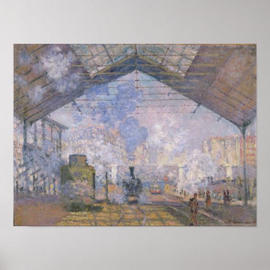 Claude Monet | The Gare St. Lazare, 1877 Poster (Voorkant)