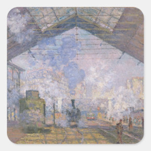 Claude Monet   The Gare St. Lazare, 1877 Vierkante Sticker