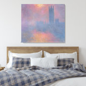Claude Monet | The Houses of Parliament, Londen Canvas Afdruk (Insitu (Slaapkamer))
