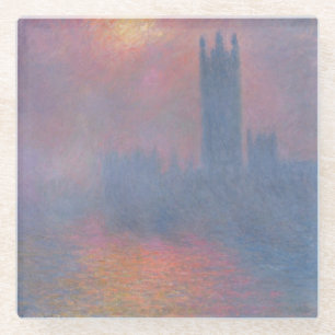 Claude Monet   The Houses of Parliament, Londen Glazen Onderzetter