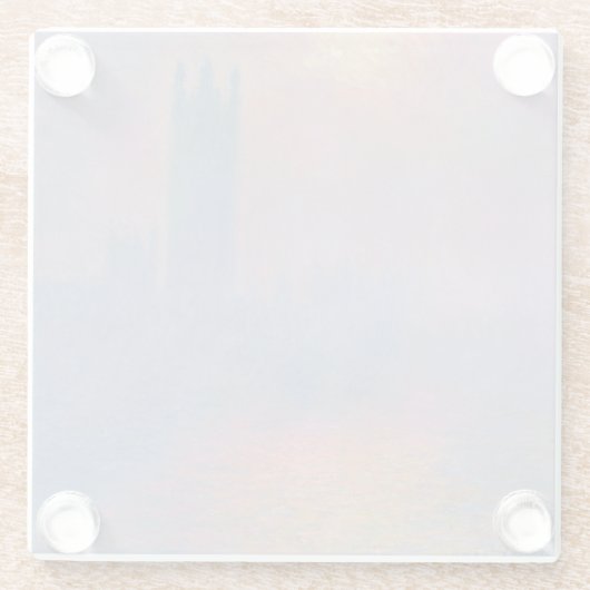 Claude Monet | The Houses of Parliament, Londen Glazen Onderzetter (Achterkant)