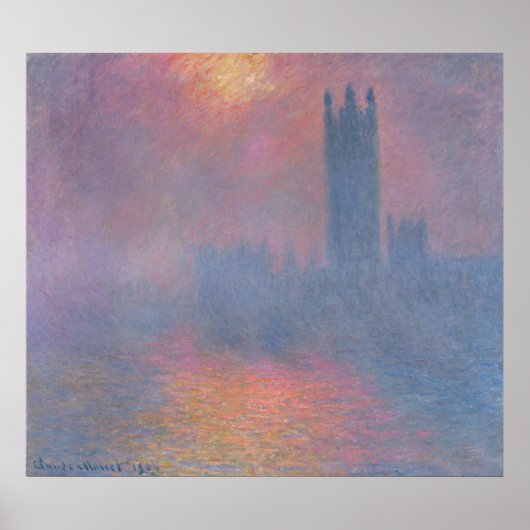 Claude Monet | The Houses of Parliament, Londen Poster (Voorkant)