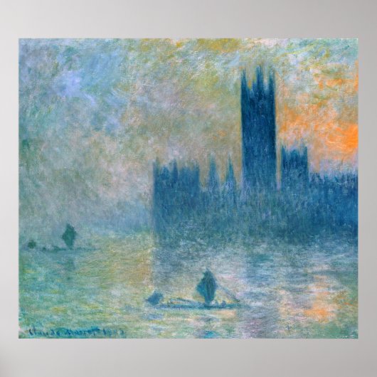 Claude Monet The Houses of Parliament Poster (Voorkant)