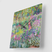 Claude Monet - The Iris Garden at Giverny Vierkante Klok (Hoek)