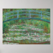 Claude Monet The Japanese Foot Bridge Old Art Poster (Voorkant)