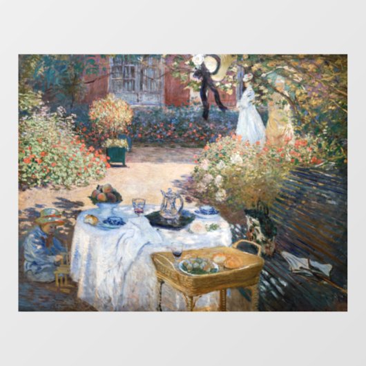 Claude Monet - The Luncheon Raamsticker (Vel)