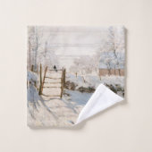 Claude Monet - The Magpie Bad Handdoek (Wasdoekje)