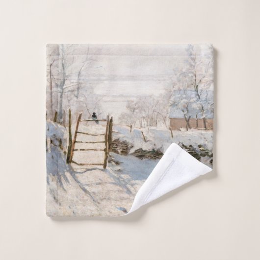Claude Monet - The Magpie Bad Handdoek (Wasdoekje)
