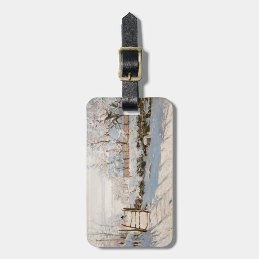 Claude Monet - The Magpie Bagagelabel (Voorkant verticaal)