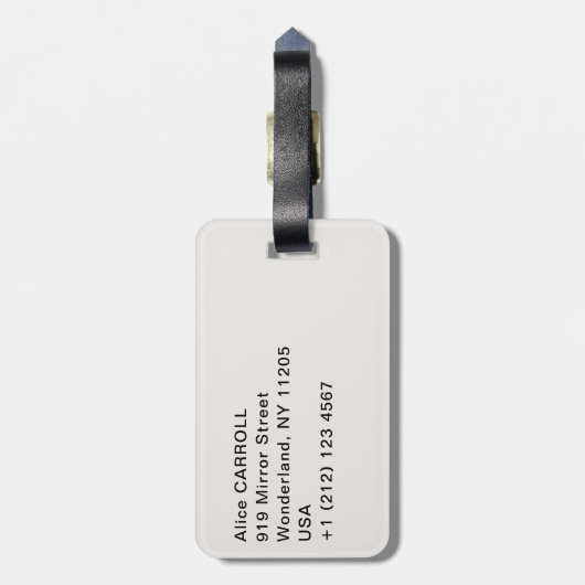 Claude Monet - The Magpie Bagagelabel (Achterkant verticaal)