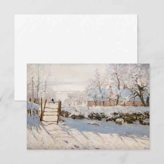 Claude Monet - The Magpie Bedankkaart (Voorkant / Achterkant)