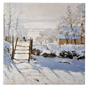 Claude Monet, The Magpie, beroemd schilderij, Meta Tegeltje