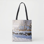 Claude Monet, The Magpie, beroemd schilderij, Tote Bag (Voorkant)