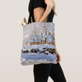 Claude Monet, The Magpie, beroemd schilderij, Tote Bag (Dichtbij)