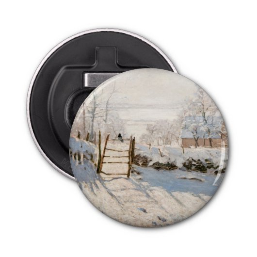 Claude Monet - The Magpie Button Flesopener (Voorkant)